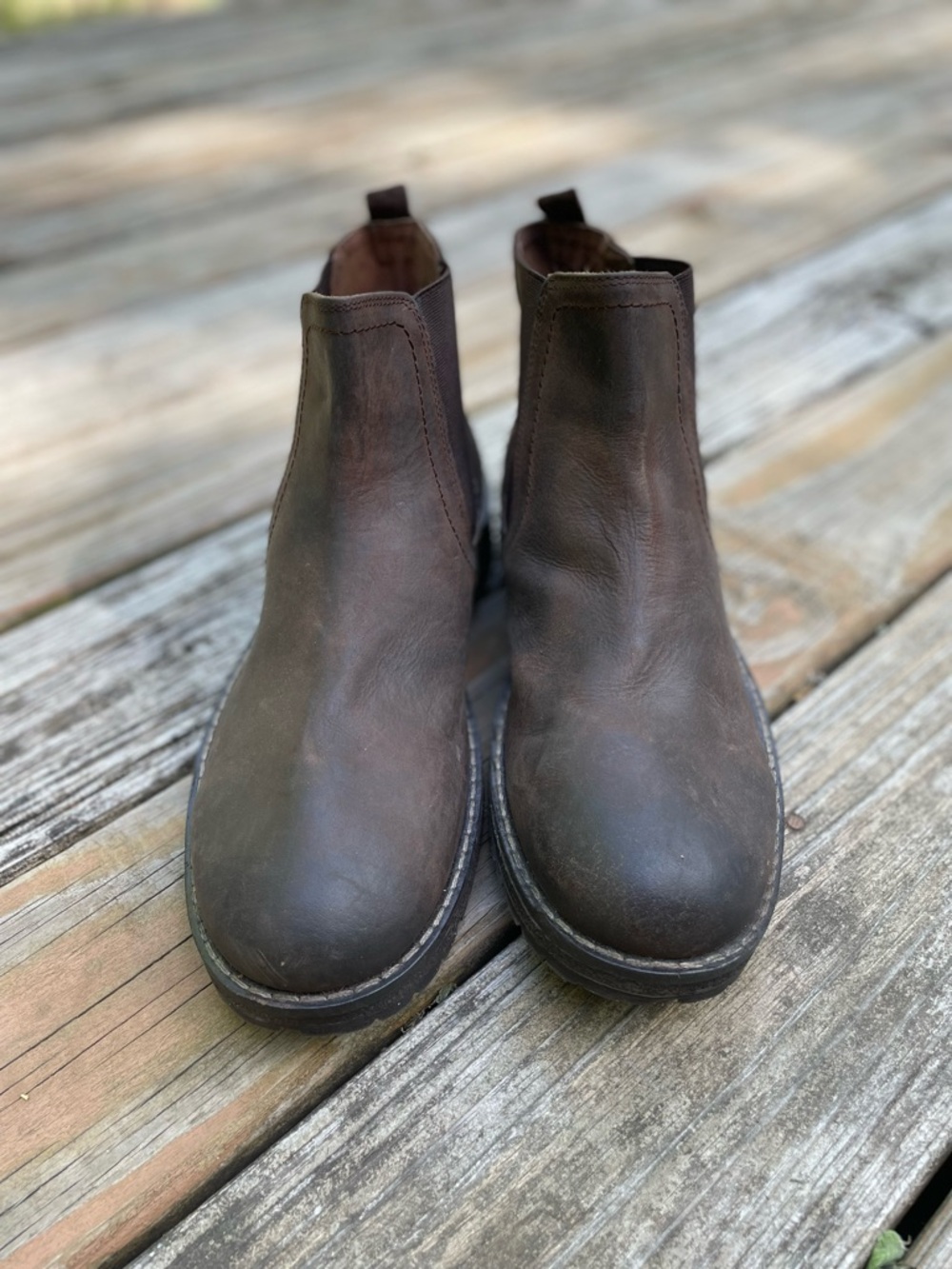Steve Madden Men's Dark Brown Leather Chukka Boots
